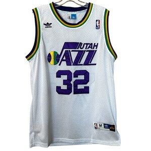 Adidas Vintage Retired Karl Malone 32 Utah Jazz Sleeveless Jersey Sz Med